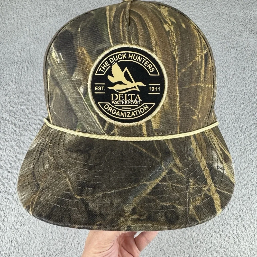 Delta Waterfowl Adjustable Camouflage Baseball Cap The Duck‎ Hunters Org NWOT